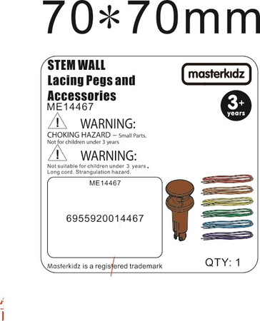 Zestaw Kołeczki i Sznurki - Tablica Naukowo-Kreatywna Masterkidz 260 Elementów