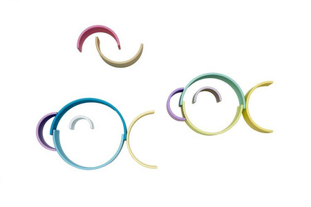 DENA Silikonowa Duża Tęcza Pastel - 12 elementów