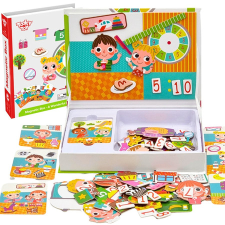 TOOKY TOY Drewniana układanka magnetyczna Mój dzień Moja rutyna