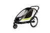 Hamax - Przyczepka rowerowa BREEZE z zestawem do biegania, podwójna - White/green