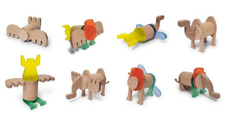 Lekkid, Konstrukcyjne drewniane klocki magnetyczne - BOX 50 el.