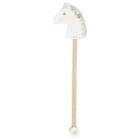 Drewniany koń na kiju Goki - Biały
