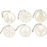 Zawieszki Świąteczne ze sklejki 6 szt.