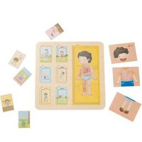 CLASSIC WORLD Tablica Edukacyjna Ciało Ludzkie Układanka Klocki Puzzle dla Dzieci Dopasuj 19 el.