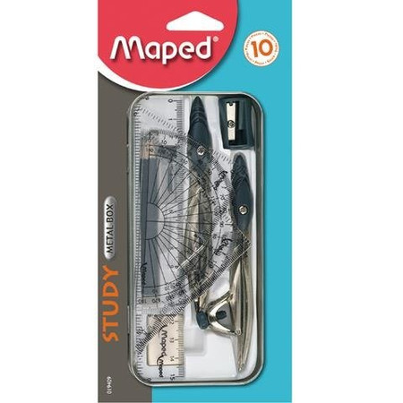 Cyrkiel Maped Study Zestaw geometryczny 10 elem.