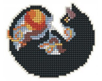 Diamentowa Mozaika z magnesem Czarny kot 3