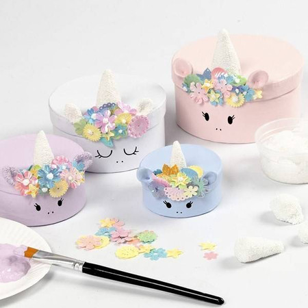 Pudełka Okrągłe Białe 4 szt.