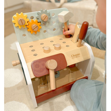 CLASSIC WORLD Drewniany mały zestaw narzędzi w szafce