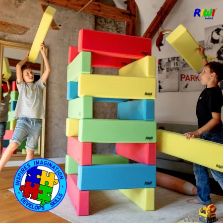 Piankowe klocki konstrukcyjne XXL Riwi