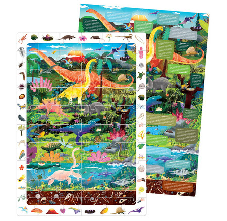 Puzzle obserwacyjne Dinozaury 60 el. 4+ CzuCzu
