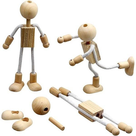 Ludzik do złożenia z drewna