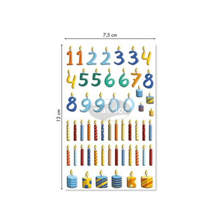 Naklejki 3D wypukłe Świeczki