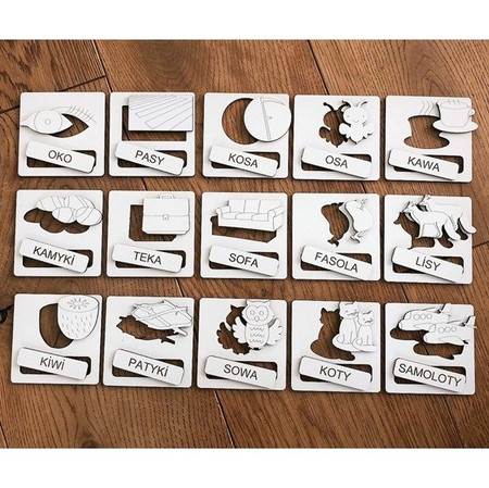 Układanka wyrazowa do nauki czytania Cz.3