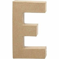 Duża litera "E" z papier-mache