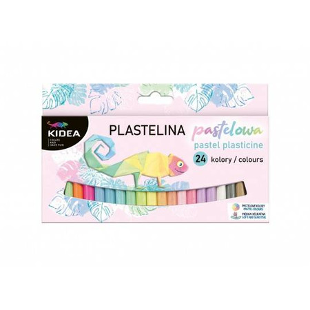 Plastelina 24 kolory pastelowa Kidea