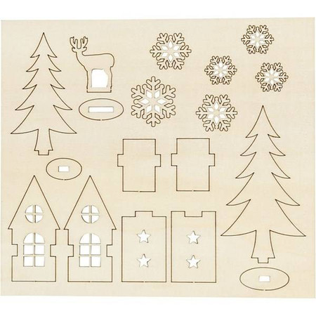 Do złożenia Domek, Choinki i Jelonek