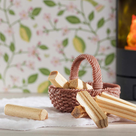 Wyposażenie domku dla lalek kominek zestaw, zabawka dla dzieci salon Lundby