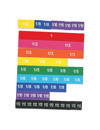 Learning Resources | Kolorowe ułamki - prostokąty z pianki magnetycznej LERLER0611