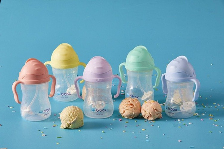 Bidon ze słomką 240 ml, Gelato Bubblegum, b.box