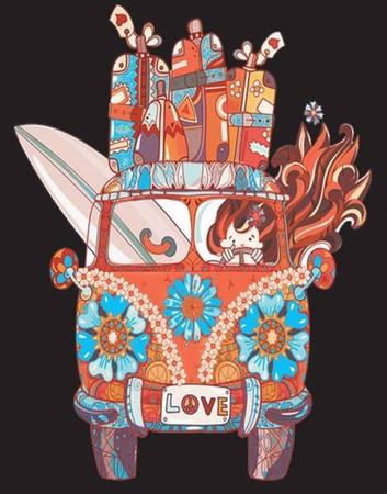 Kolorowanka Welwetowa 47x35 Ogórek Hipisów