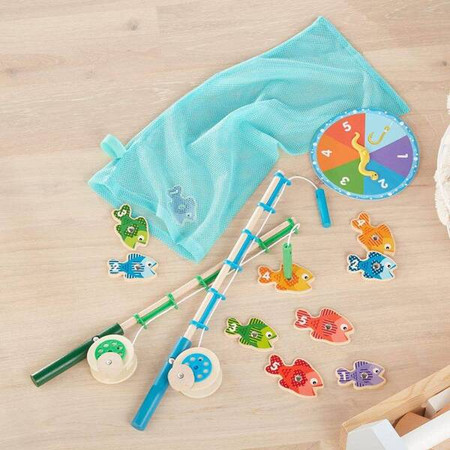 Magnetyczny zestaw do łowienia rybek wędka z korbką Melissa & Doug