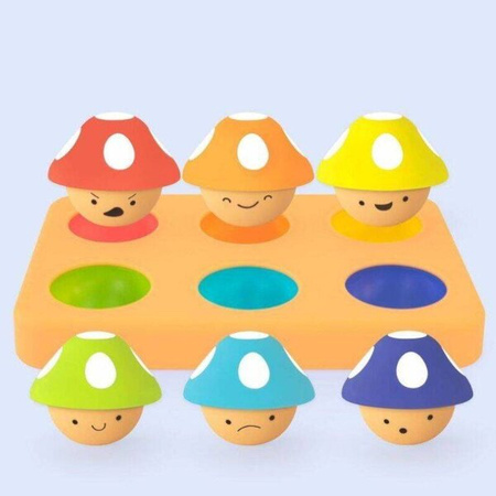 Sassy Psotne grzybki sorter dla dzieci – zabawka edukacyjna 12 mies.+