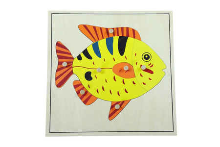 Moyo Montessori | Puzzle ze zwierzętami - ryba BIO0180_JS-B013