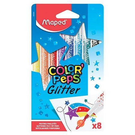Flamastry Brokatowe 8 Kolorów Maped