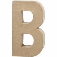 Duża litera "B" z papier-mache