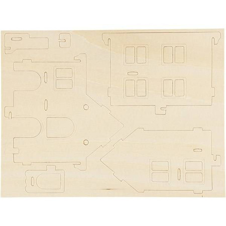 Puzzle 3D drewniane dom wariant 3