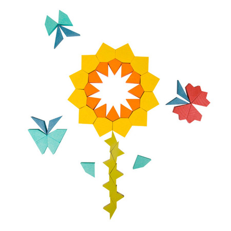 CLASSIC WORLD Układanka Montessori Mozaika Tangram Wzory Kształty i Kolory