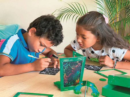 Box Candiy, zestaw kreatywny zdrapka Lampion DINO