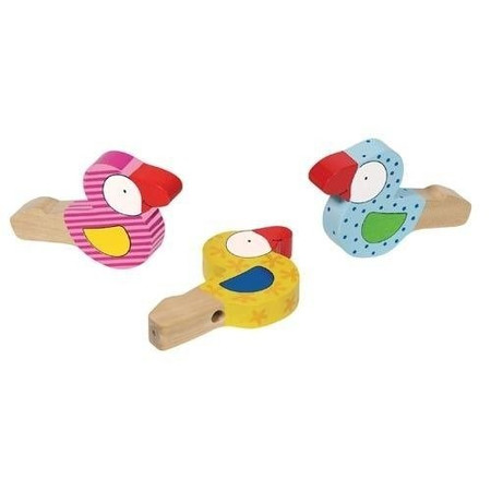 Drewniane gwizdki ptaszki