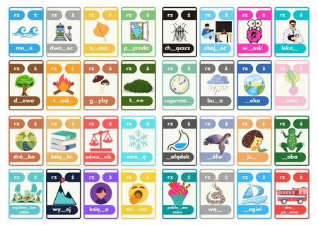 Karty z rz i ż do druku