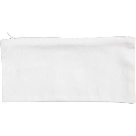 Piórnik z materiału kolor biały