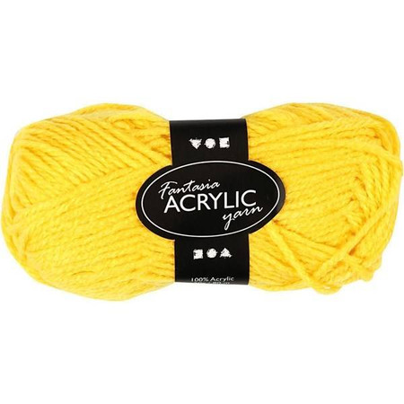 Włóczka akrylowa Fantasia Żółta 50 g