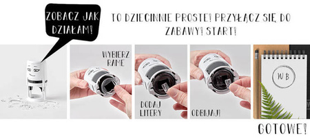 Pieczątka samotuszująca NIO Inicjały - ozdobne