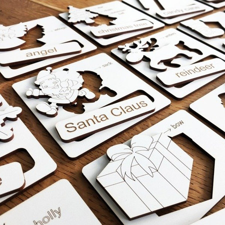 Układanka tematyczna do nauki angielskiego - Christmas