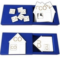 Układanka Dopasowywanie sylab z C - Dom i okienko