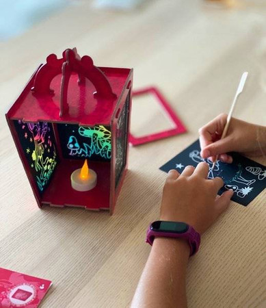 Box Candiy, zestaw kreatywny zdrapka Lampion