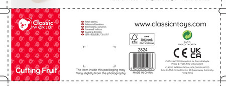 CLASSIC WORLD Drewniany Zestaw Do Krojenia Owoców na Rzepy