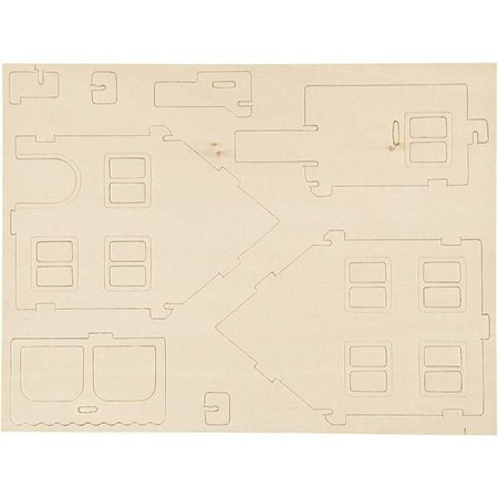 Puzzle 3D drewniane dom wariant 3