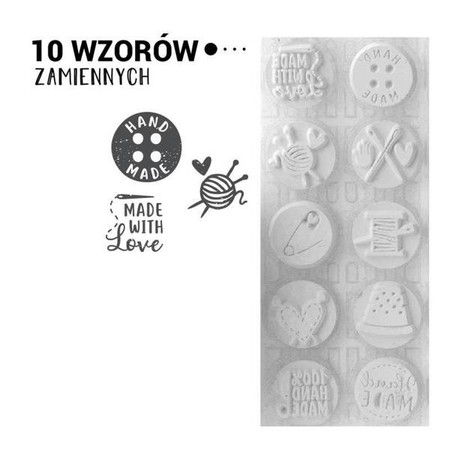 Pieczątka samotuszująca Little NIO - ręcznie zdobione