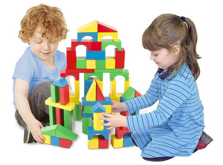 Klocki dla dzieci drewniane kolorowe Melissa and Doug