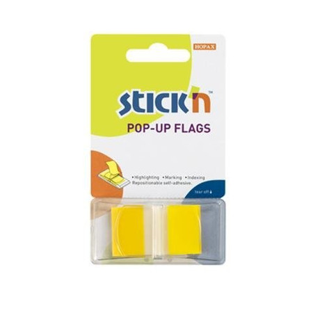 Zakładki Indek. w Podajniku 45x25mm/50 Żółte