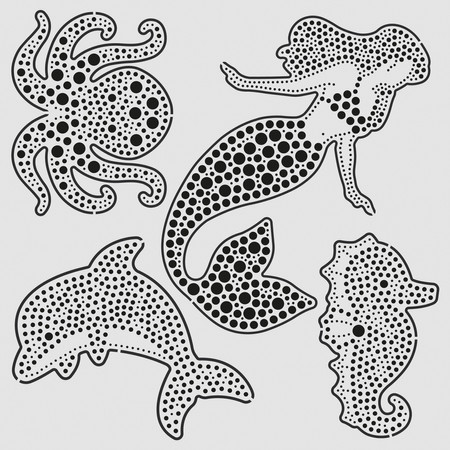 Zestaw do malowania kropkami Syrenka