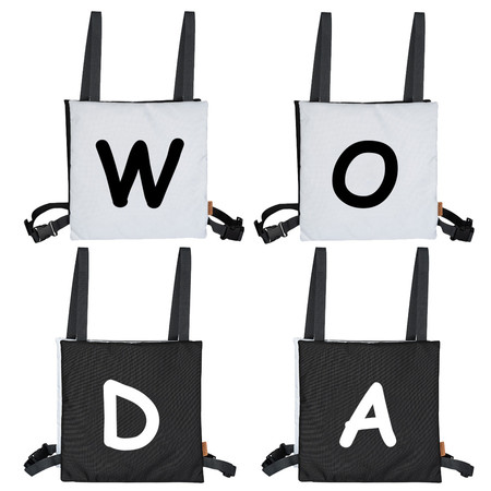 Gra słowna poduszki Literki zespołowa weselna zestaw 4 szt.