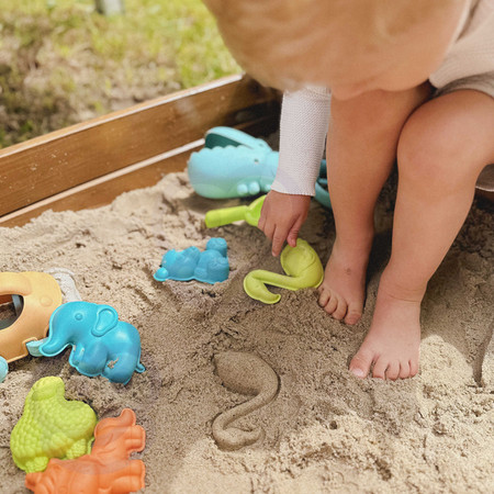 WOOPIE GREEN Zestaw do Piasku z Samodzikiem 10 el. BIODEGRADOWALNY ORGANICZNY MATERIAŁ