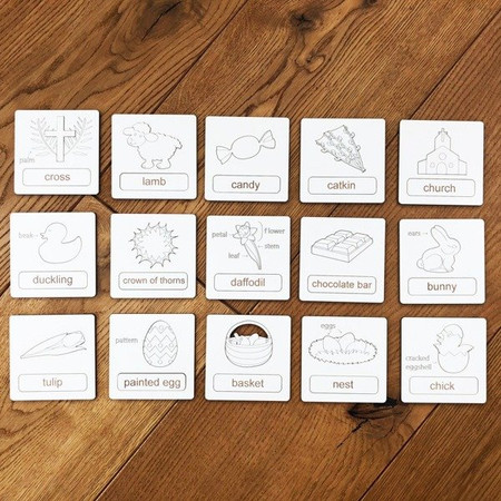 Układanka tematyczna do nauki angielskiego - Easter