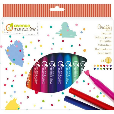 Flamastry o trójkątnym kształcie 12 szt.